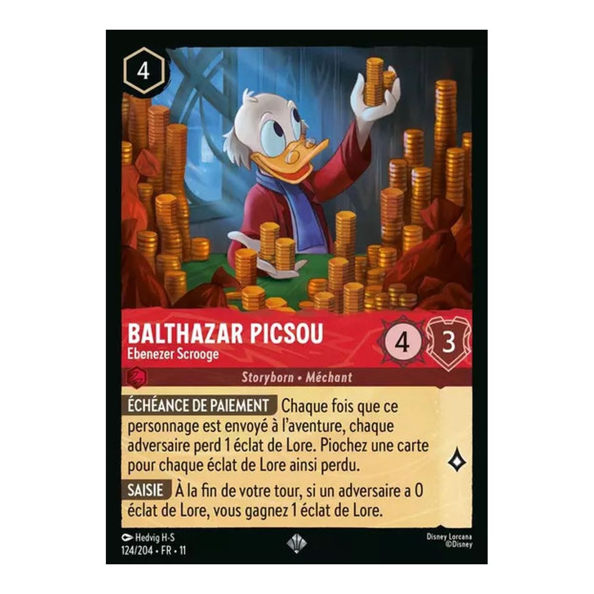 Balthazar Picsou, Ebenezer Scrooge - 124/204 - WIN - Givresort - Super Rare - Français