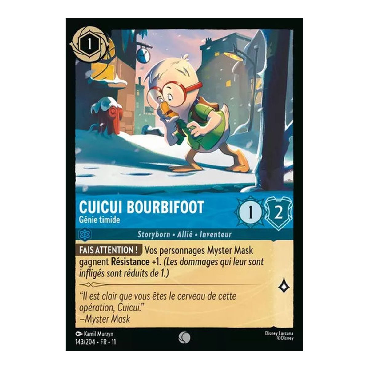 Cuicui Bourbifoot, Génie timide - 143/204 - WIN - Givresort - Brillante - Premium - Français