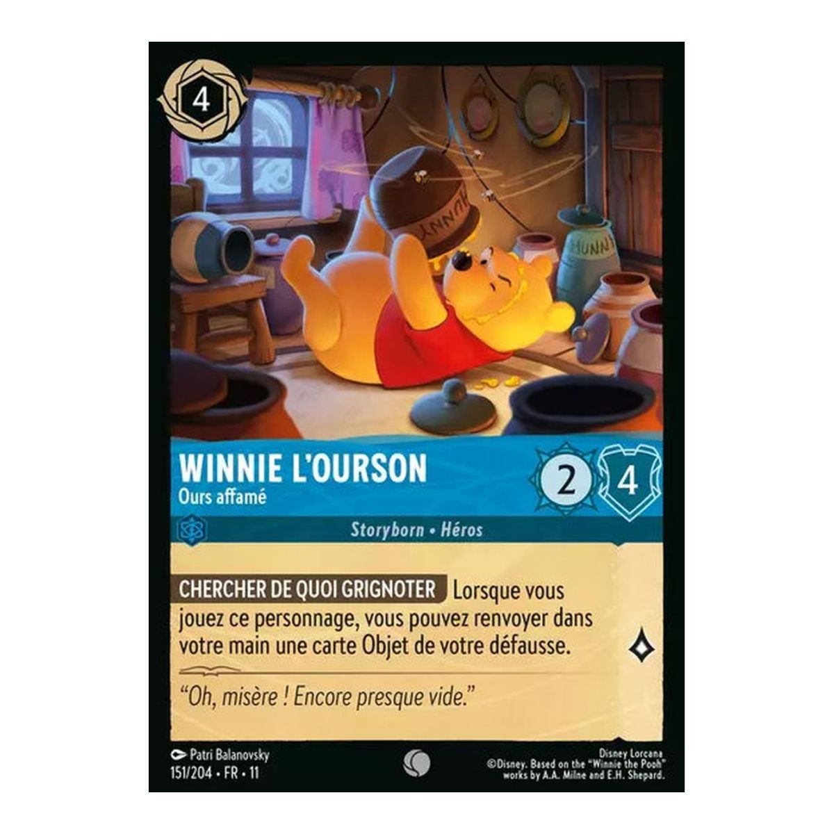 Winnie l'ourson, Ours affamé - 151/204 - WIN - Givresort - Commune - Français