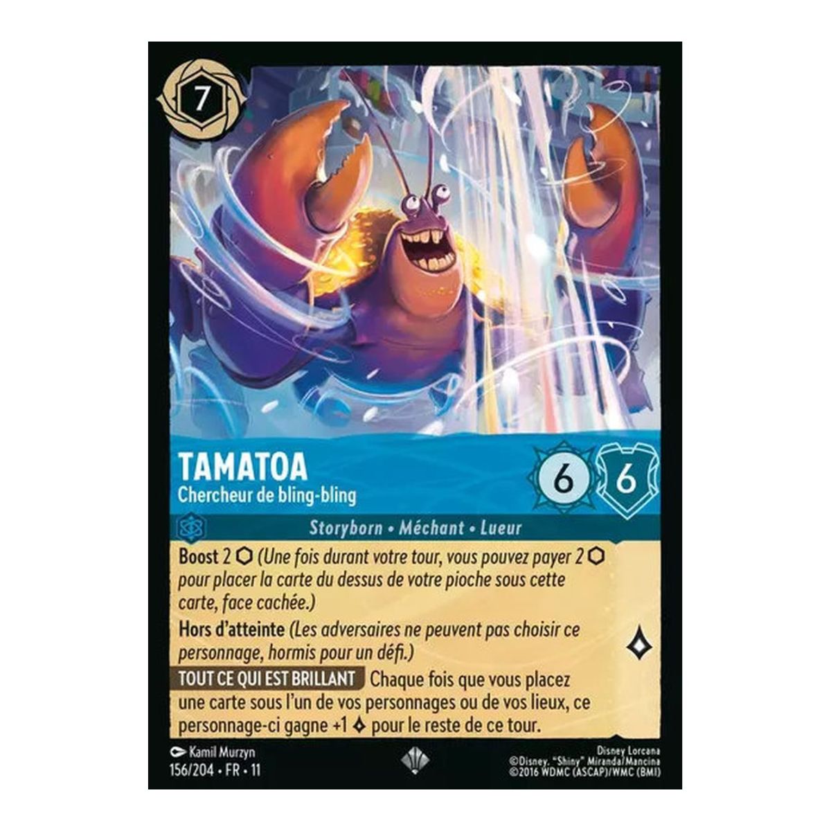 Tamatoa, Chercheur de bling-bling - 156/204 - WIN - Givresort - Brillante - Premium - Français