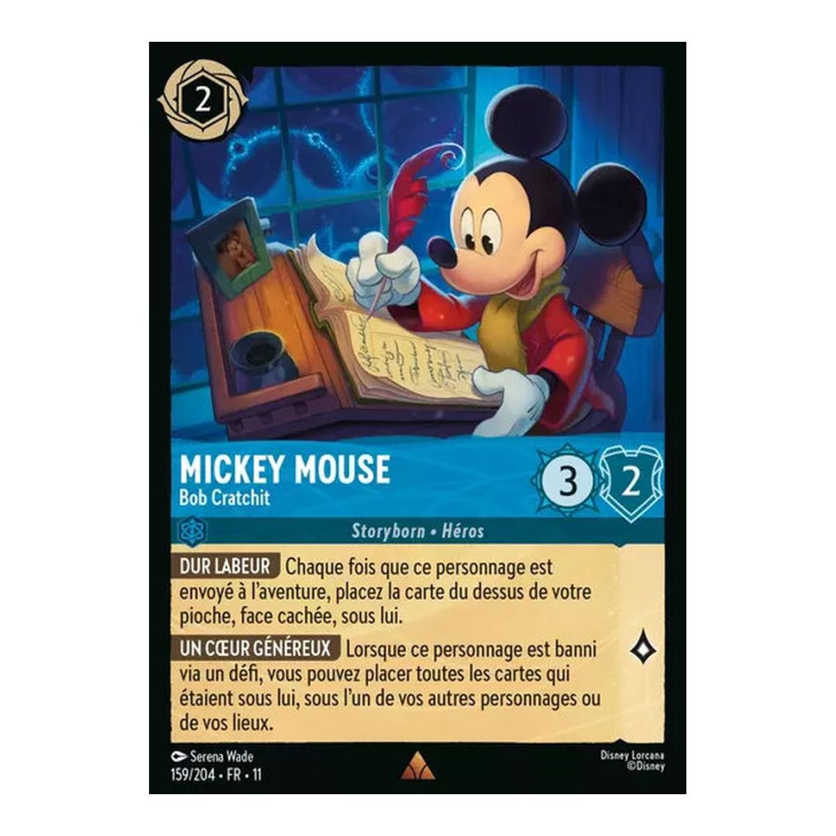Mickey Mouse, Bob Cratchit - 159/204 - WIN - Givresort - Brillante - Premium - Français