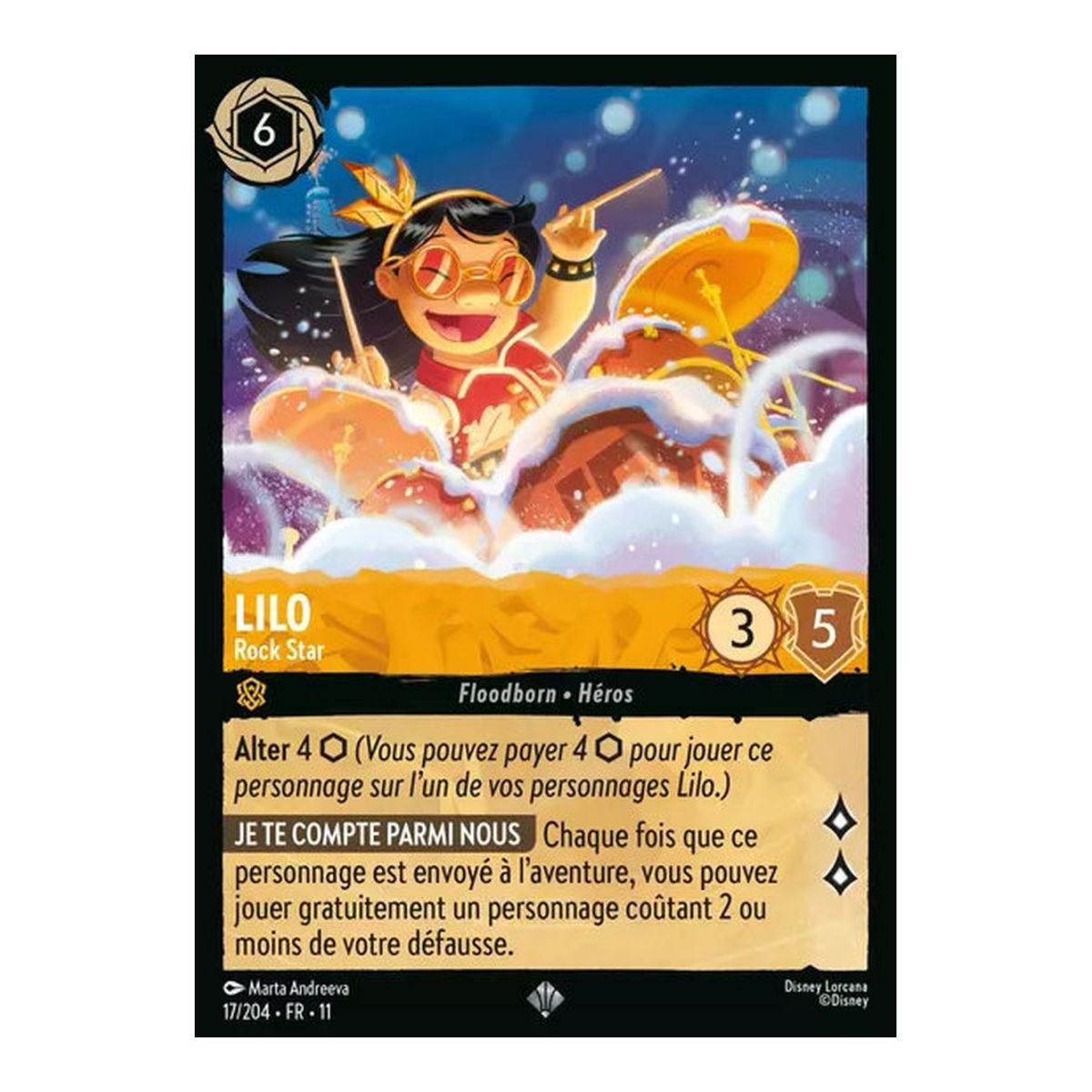 Lilo, Rock Star - 17/204 - WIN - Givresort - Brillante - Premium - Français
