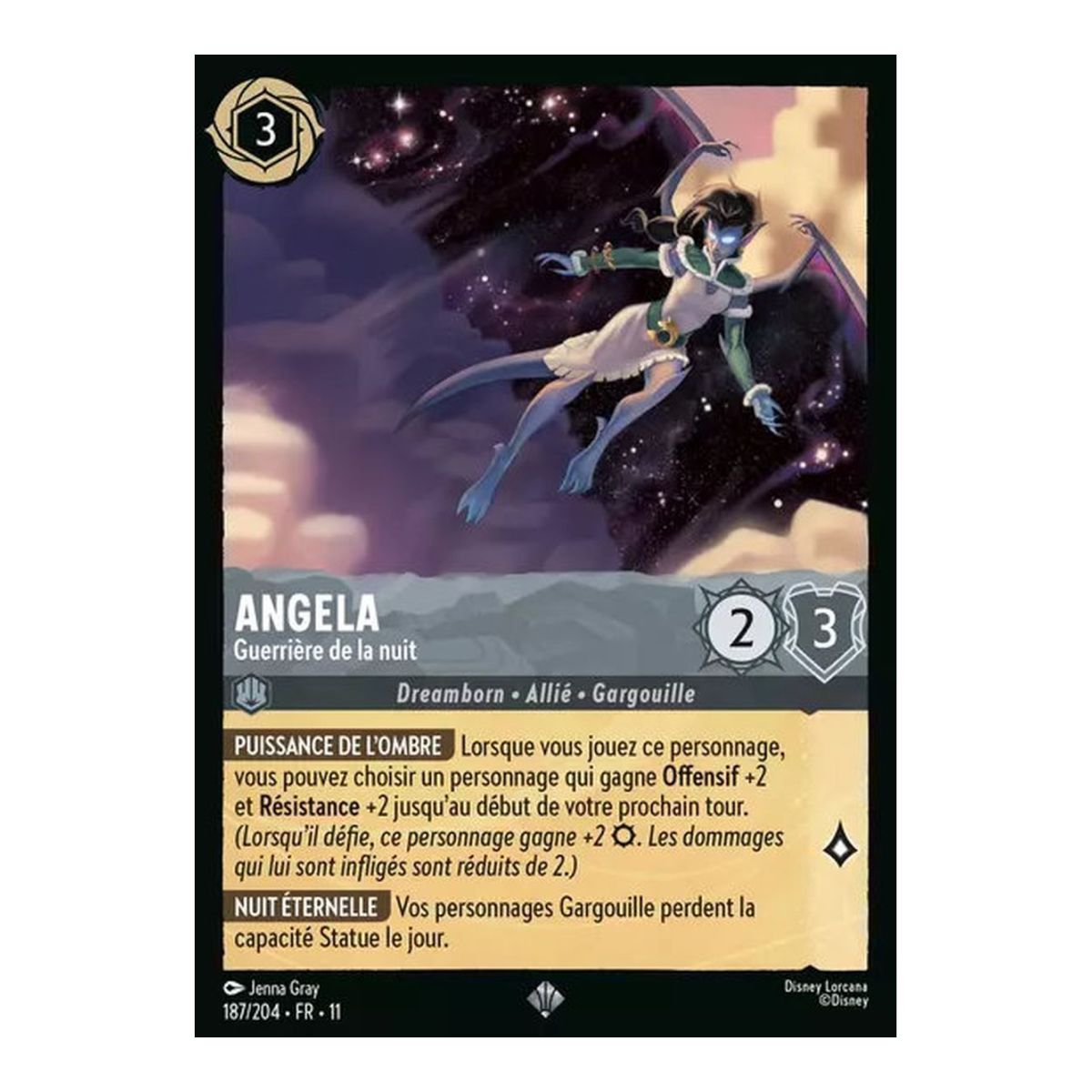 Angela, Guerrière de la nuit - 187/204 - WIN - Givresort - Brillante - Premium - Français