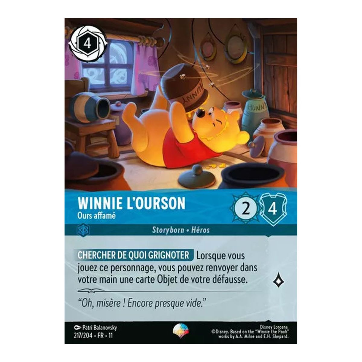 Item Winnie l'ourson, Ours affamé - 217/204 - WIN - Givresort - Épique - Français