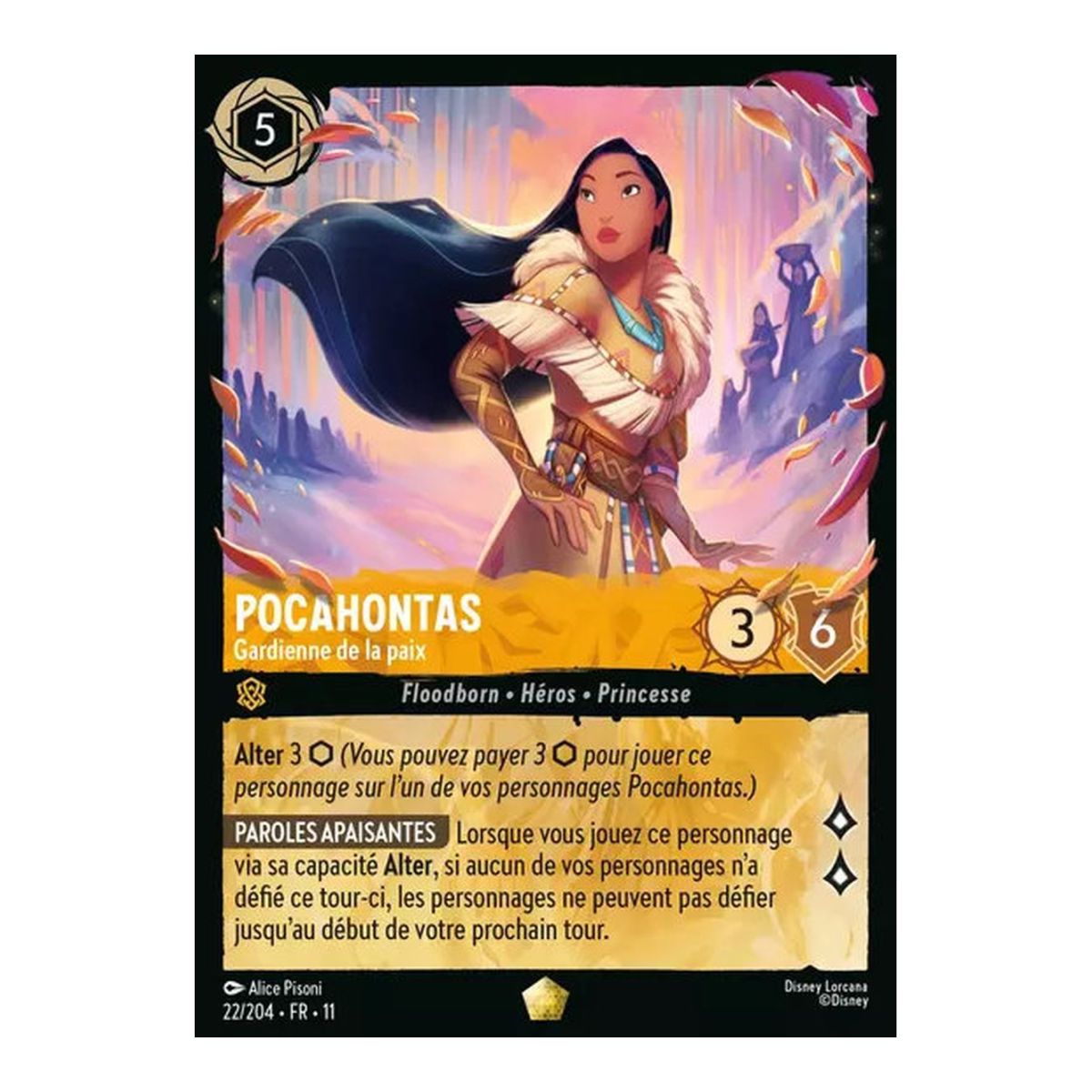 Pocahontas, Gardienne de la paix - 22/204 - WIN - Givresort - Brillante - Premium - Français