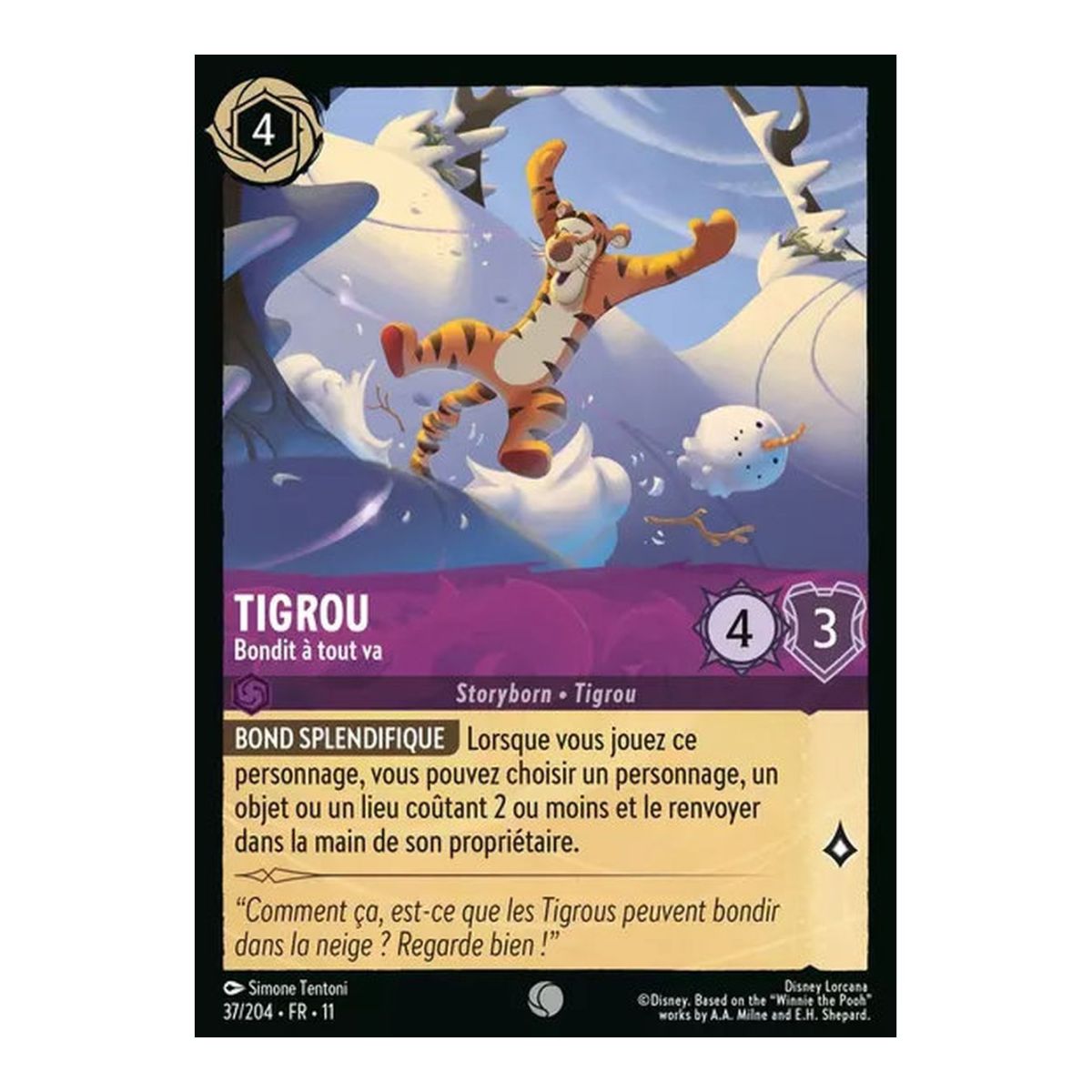 Tigrou, Bondit à tout va - 37/204 - WIN - Givresort - Brillante - Premium - Français