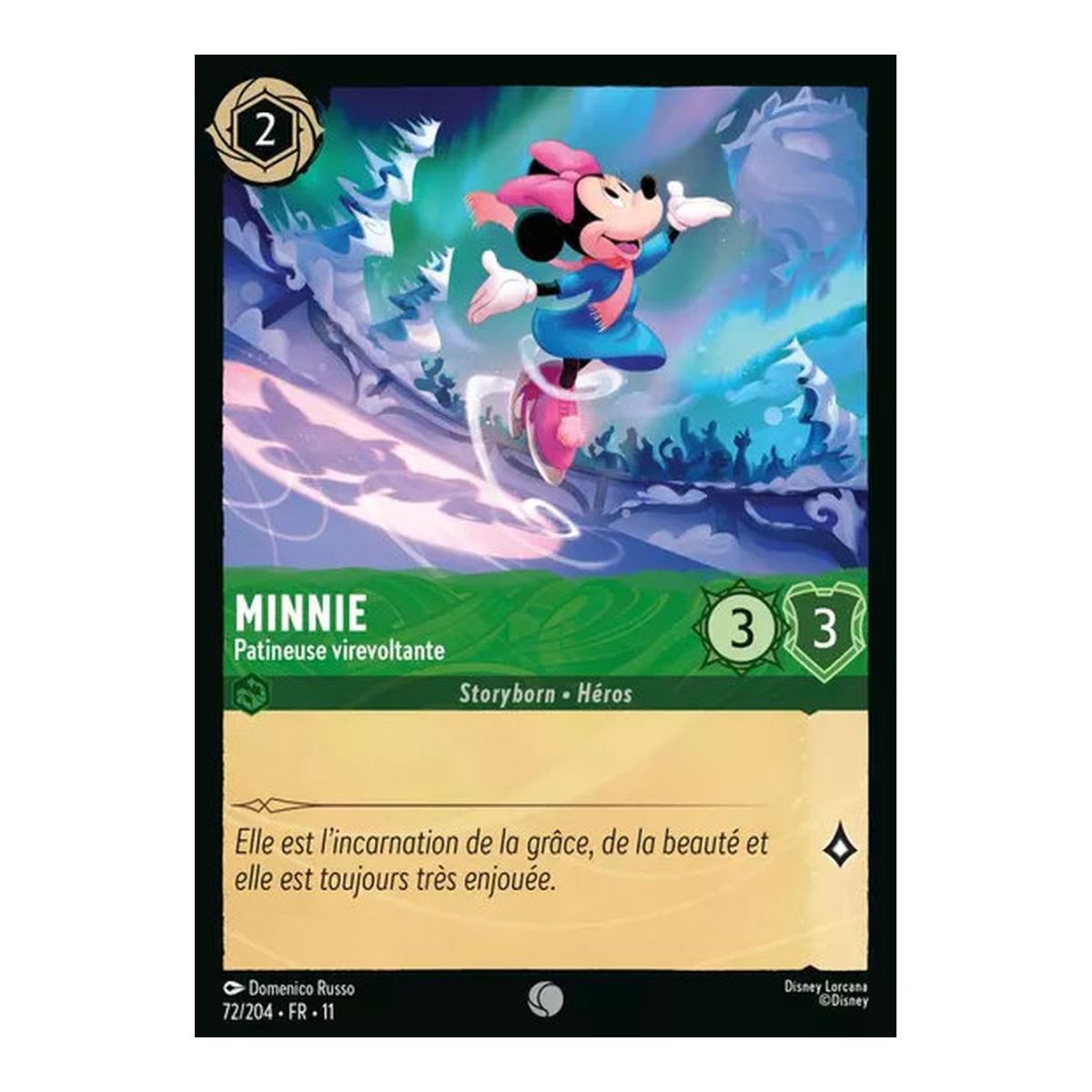 Minnie, Patineuse virevoltante - 72/204 - WIN - Givresort - Brillante - Premium - Français