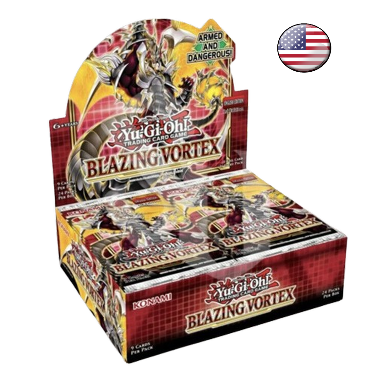 Yu-Gi-Oh! - Display - Boite de 24 Boosters - Vortex Embrasé - Americain US
