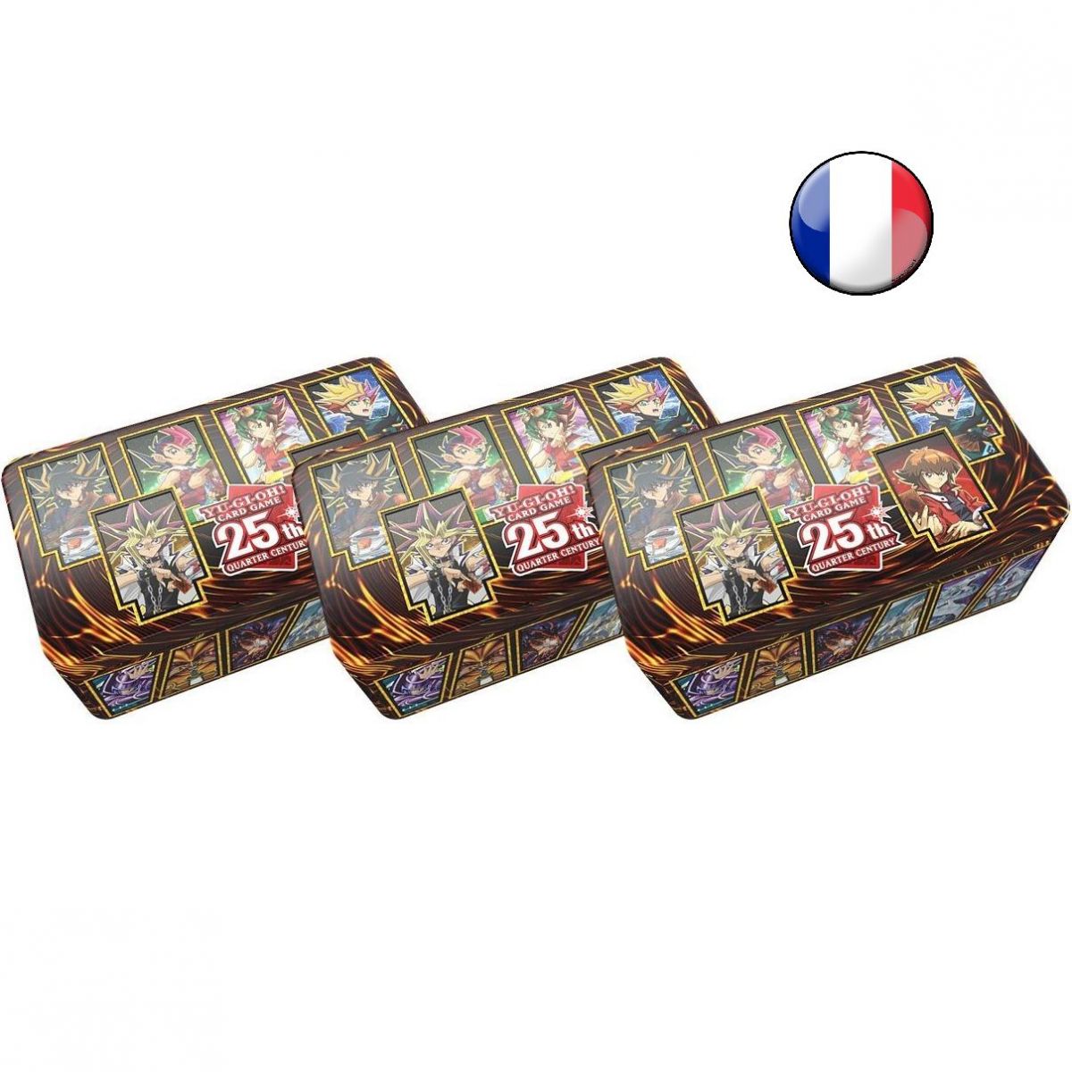 Item Yu-Gi-Oh! - Lot de 3 Tin Box 25ème Anniversaire - Les Héros du Duel - Dueling Heroes - FR